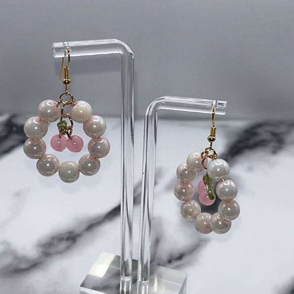 Cherry Blossom Mother of Pearl Earrings - Picture 1 of 3